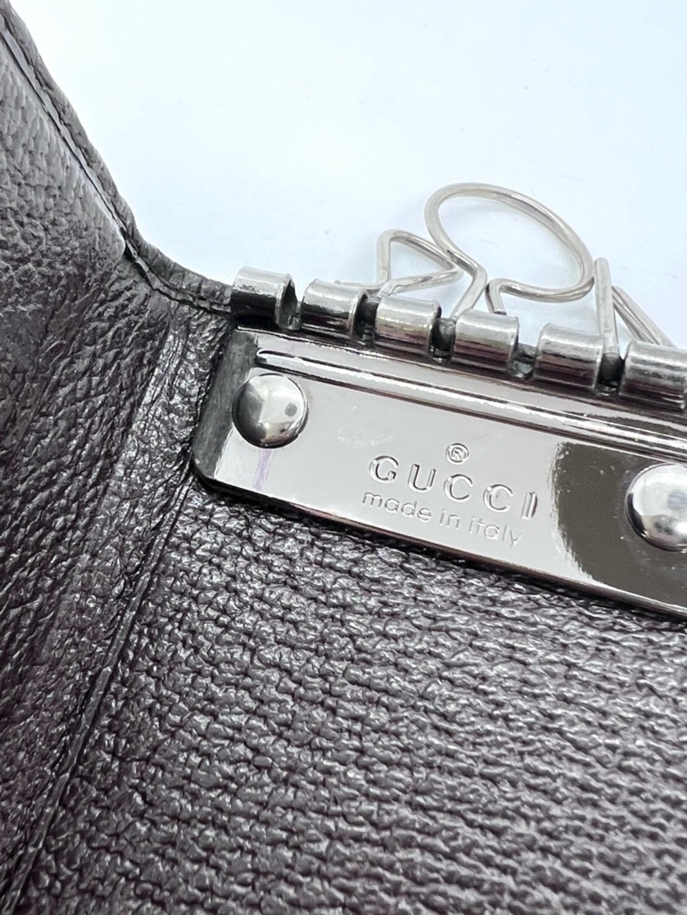 Gucci GG Canvas 6 Ring Key Holder Wallet Monogram w/3 Hooks + Ring GUC - Picture 11 of 16